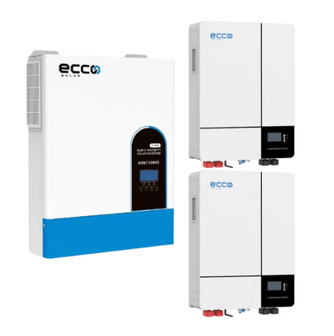 11KVA MPPT Pure Sine Wave Load shedding Combo 2 X 5.12 KWH AH Battery